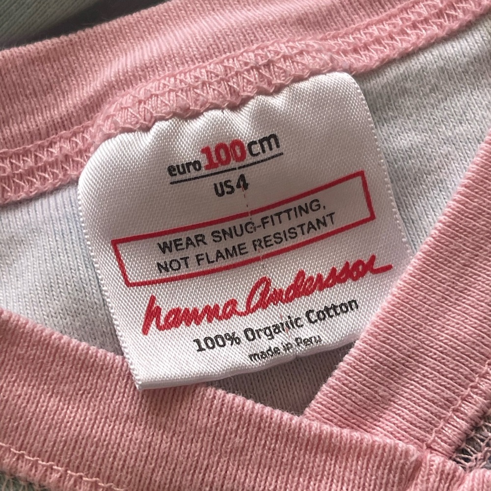 Hanna Andersson Organic Cotton Pajama Top Pastel Spring Print |‎ Size 100 (US 4) - Picture 3 of 4